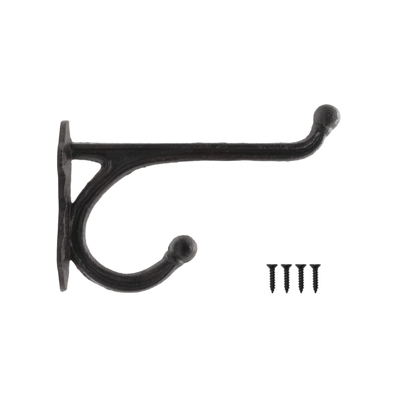 Fuxxer® Rustic Iron Hooks, Coat Hooks, Wall Hooks, 21 x