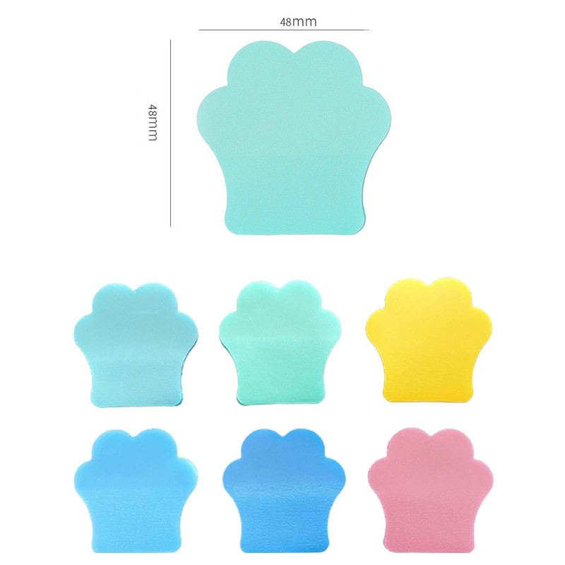 Transparent Sticky Notes, Translucent Film (Set of 6 Colors), See-through,