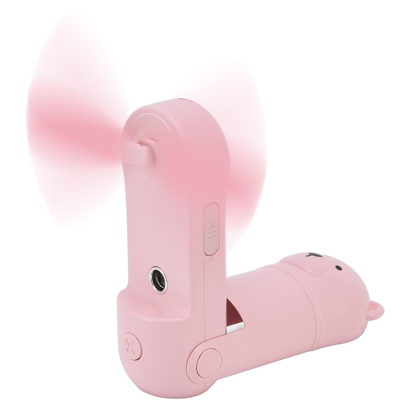 Hand Held Fan Mini Foldable Battery Operated Fan Humidification Cartoon