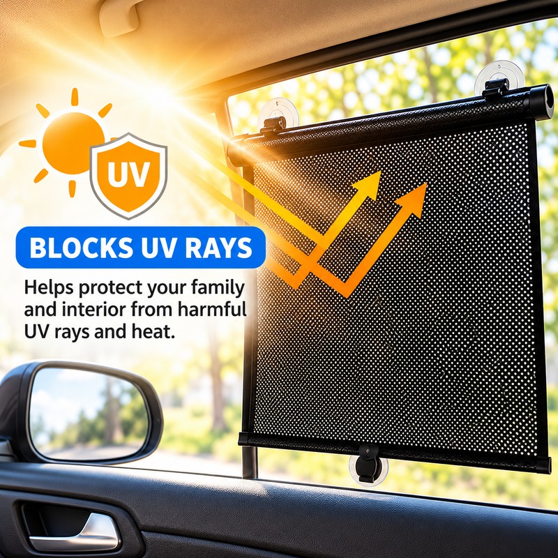 Car Window Shades for Sunlight Control with Suction Cup –