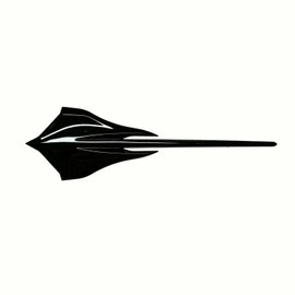 Stingray Mako Shark Emblem Car Fish Wall Badge 3D Decal Repalcement for 2020 2021 2022 C8 Corvette 84316259 (Glossy Black)
