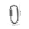 LIFKOME Locking Carabiner Clip Stainless Steel Small Chain Link Connector