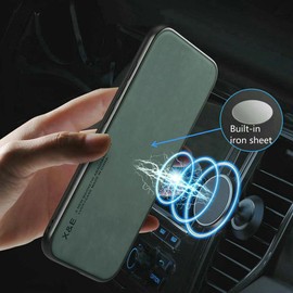 Kepuch Silklike Case for Redmi 14C 4G - Cover Bumper Built-in Metal Plate for Redmi 14C 4G - Green