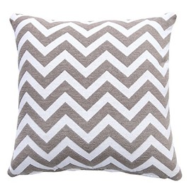 Ehc Chevron Sofa Cushion Cover Pillow Case 17" X 17" (45cm X 45cm) - Smoke/White
