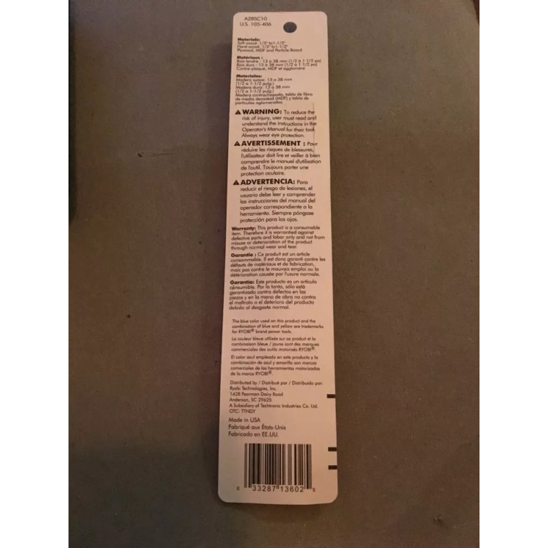 Ryobi Scroll Saw Blades 6 pieces