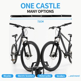VELLUSTRA Folding Bicycle Lock 80 cm with 2 Keys, Anti-Theft, Robust Bicycle Locks Made of Hardened Carbon Steel, Bicycle Lock High Security