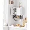 Masupu Fluted Bathroom Wall Cabinet, Small Hanging Bathroom Cabinet with