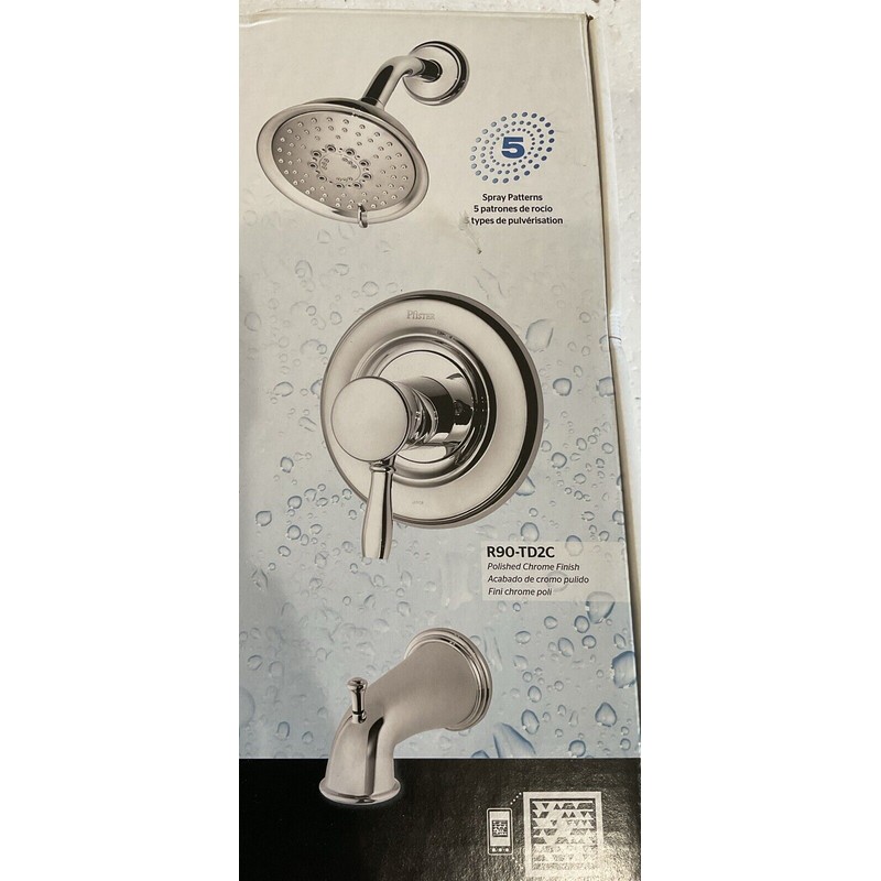 Pfister Tub & Shower Trim Polished Chrome Universal R90-TD2C