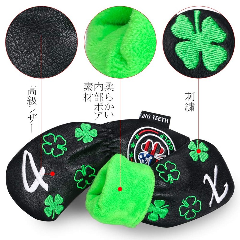 Big Teeth Golf Iron Covers Headcovers Set 11 Pieces (4-9,