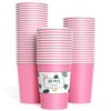YANGTE 60 Pieces Pink Paper Cups Disposable Party Cups Biodegradable