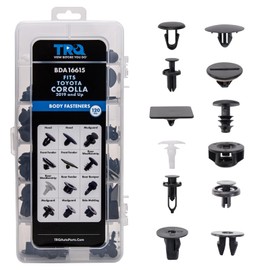 TRQ 120 Piece Kit Hood Trim Clip, Retainer, Fastener Compatible with 2019-2023 Toyota Corolla