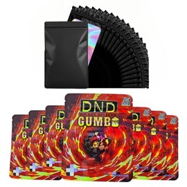 100pcs Mylar Bags, 5 x 4 Inch 3.5g Laser Bags, 1 Special Cartoon Pattern, Resealable Candy Bags, Gummies Bags, Storage Baggies