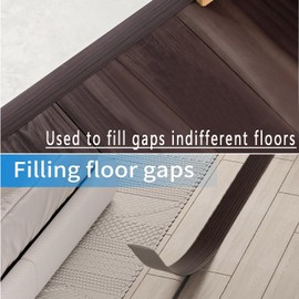 16Ft Floor Transition Strip Self Adhesive, Vinyl Flooring Transition Strip Wood to Tile, Floor Edge Trim for Laminate Floor Gaps and Doorway Transitions