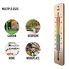 Indoor Wood Thermometer Traditional Room Temperature Thermometer 215mm Ideal for