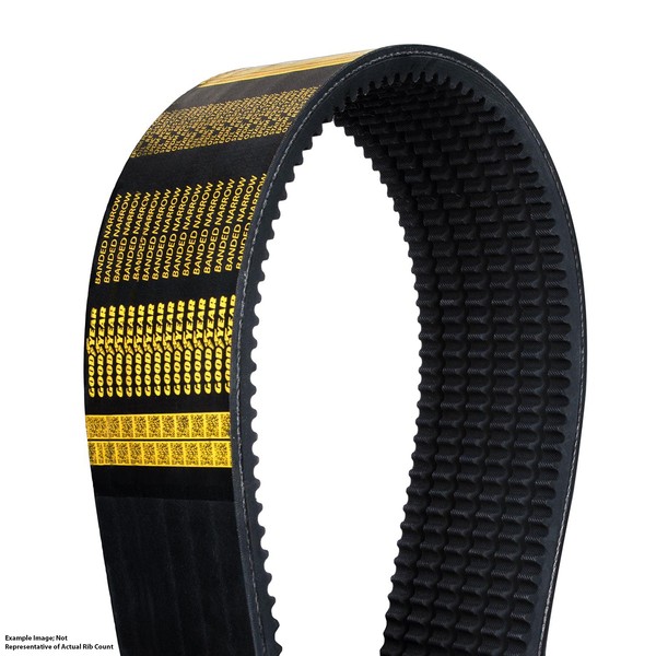 Goodyear 6/3VX530 Narrow Cogged Banded Industrial V-Belt, 3VX Profile, 6