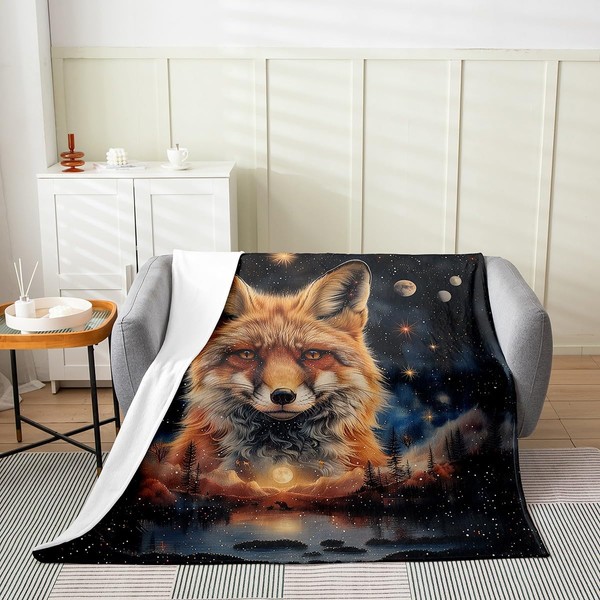 Erosebridal Wolf Fuzzy Blanket Woodland Wildlife Blanket 3D Jungle Animals