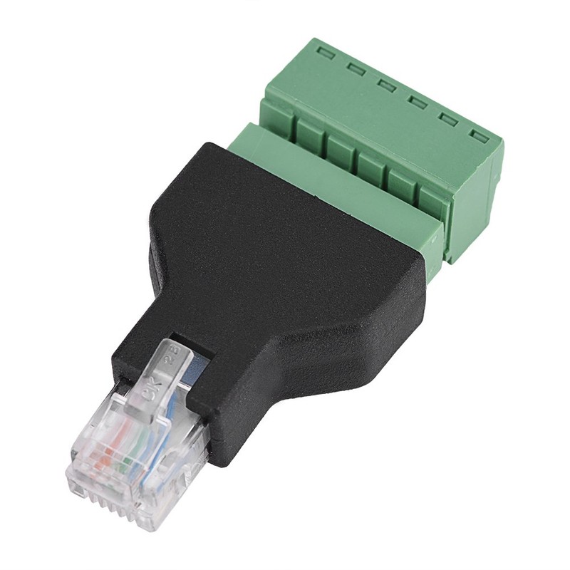 fosa Ethernet RJ12 6P6C Male to Screw Terminal 6 Pin