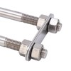 12x130mm Marine Bow Stern Eye U Bolt with Adjustable Screw