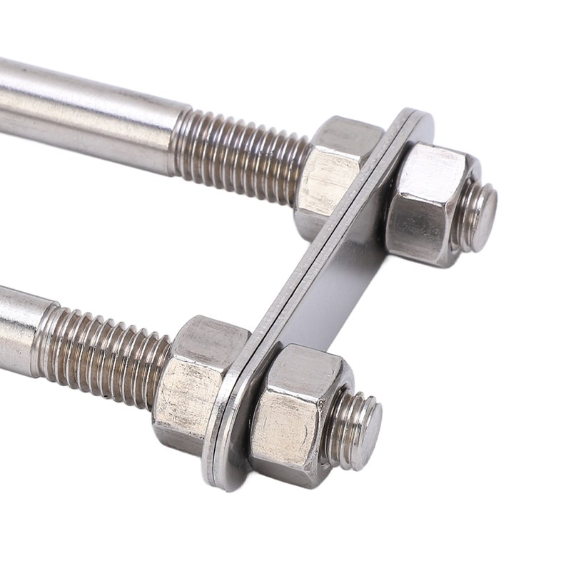 12x130mm Marine Bow Stern Eye U Bolt with Adjustable Screw