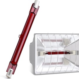 GSDOTZAP 1PCS 250W Chicken Coop Heat Lamp Bulb, Replacement Bulb for Chicken Coop Heater, Heating Tube Lamp for Chick & Poultry or Small Animals, Red Replacement Tube Fit Standard Brooder Heater