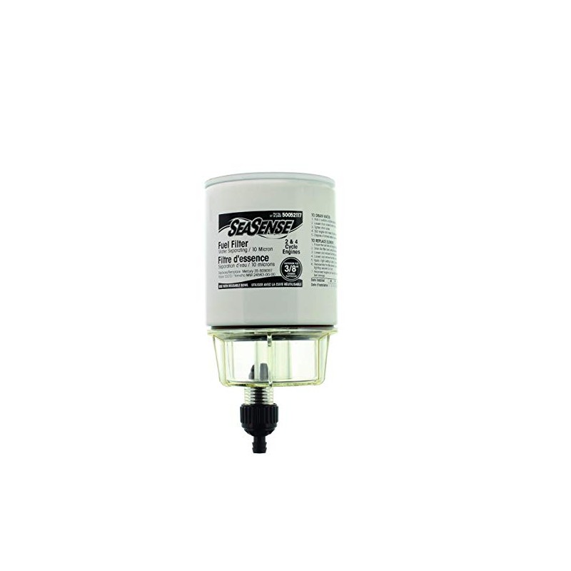 SeaSense Universal Water Separating Fuel Filter with Clear Bowl