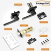 Probrico Matte Black Passage Door Levers, Square Hall Closet Handles,