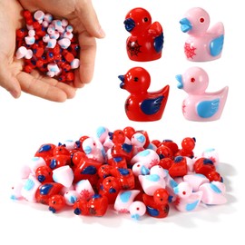 Lyreh 50pcs Miniature Spider Resin Ducks, Unique Tiny Small Resin Duck with Spider Web Novel Mini Landscape Decor for Home Office Car Decor Festive Gift(Mixed Color)