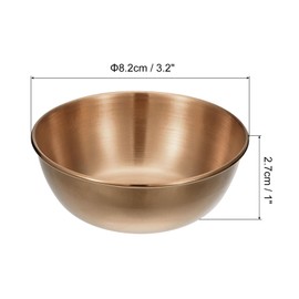 sourcing map Stainless Steel Dishes, 4pcs Metal Bowls Serving Dishes Condiment Cups for s, Rice, Ice Cream, Rose Gold