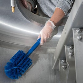 SPARTA Industrial Tank Brush Pipe Brush, Drain Brush with Handle for Commercial Kitchens, Polyester, 16 Inches, Blue