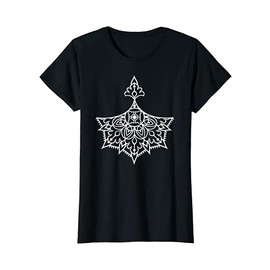 Women's Cool Underboob Tattoo Pattern Ornaments Mandala Fashion T-Shirt
