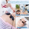 Pack of 4 UV Safety Glasses, Solarium Glasses, Professional Eye