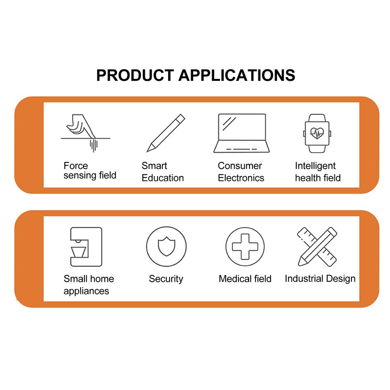 2PCS Thin Film Pressure Sensor Waterproof Wear Resistant Force Sensing