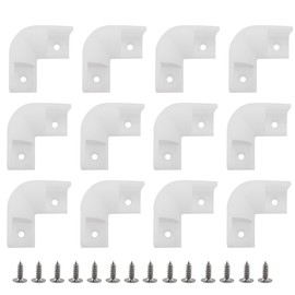 Runseaway 12Pcs White Corner Connector Kit for LED Channel, 90 Degree L Shape Connectors for V Shape Strip Light Aluminum Channel, 16x16mm