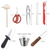 32 PCS Seafood Tools Include Crab Crackers, Seafood Scissors,Oyster Knife,