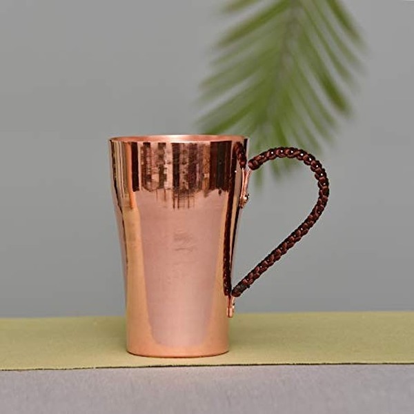 Pure Copper Mugs Beer Glasses Hand Thickened Hammer Cups with Lids Copper Water Cups Copper Water Cups Copper Cups Pure Copper Mugs Moscow Mule Mugs Coffee Cups Pure Copper Tea Cups Set (WCP-15755A-B)