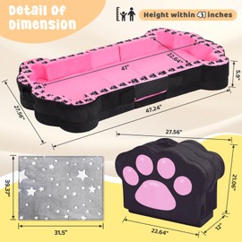 whiffee Portable Toddler Floor Bed,Foldable Toddler Travel Bed with Washable Cover for Kids,Soft and Safe