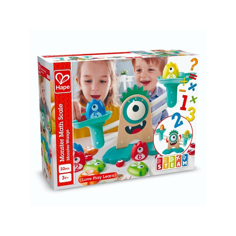 Hape Math Monster Scale Toy| 22 PCs Cute Counting Math