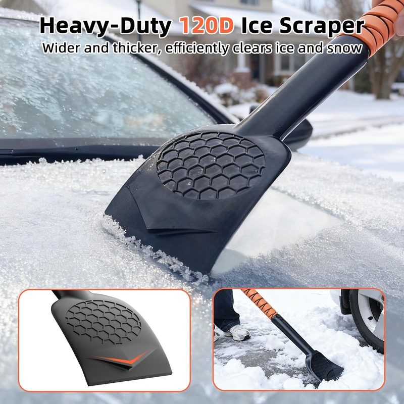 AMADAW 45" Extendable Snow Brush and Ice Scrapers for Car