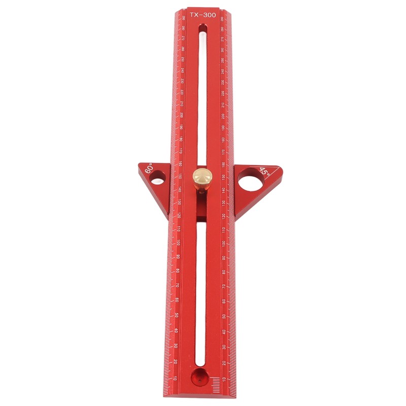 Woodworking T Track Ruler Multifunctional Aluminum Alloy Portable Wood Measuring