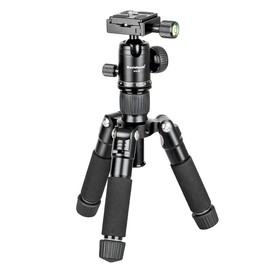 Koolehaoda Portable Mini Tripod Aluminum Alloy Tabletop Tripod with Height 51cm, 360 Degree Ball Head and Bag, Suitable for SLR Cameras and Camcorders Load Up to 5kg-(Black)