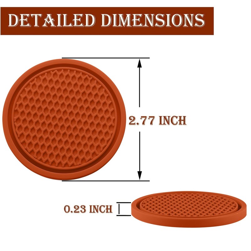 SINGARO Car Cup Coaster, 4PCS Universal Non-Slip Cup Holders Embedded