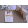 YIDUHAO YIDUHAO Disposable Linen Feel Napkins,Decorative Wedding Napkins,Built-in Flatware Pocket,Folded