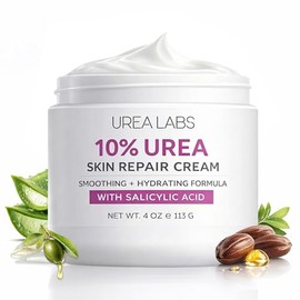 Crema 10% de urea con aloe vera, aceite de jojoba y ácido salicílico, 5.1 fl oz hidratante para manos, pies, cara y cuerpo secas y agrietadas, repara,