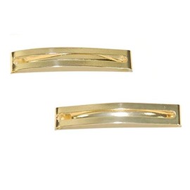 Mytoptrendz® 1 Pair Thin Metal Small Barrette Hair Clips Slides Grips hair Pins for Girls Ladies Thin hair (Gold- straight)