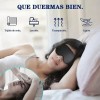Antifaz 3D Ajustable Negro Transpirable con Tapones para Oídos