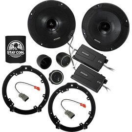 KICKER Speakers 6.5 inch for Honda Passport 2019-2023 Upgrade Kit - Pair of CS Series with Adapters and Harness, Component 6 1/2 Car Audio Front or Rear Door Speaker CSS654, 46CSS654