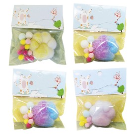 Pack of 4 Taba Squishy, Cat Paw Squeeze Toy, Cat Paw Anti-Stress Ball, Soft Cat Paws Toy, Girls and Boys for Relaxing, Stress Relief Fidget Toys, Fufu Squishy for Stress Relief