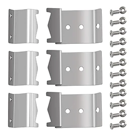 Stainless Steel Heat Plate Brackets, Burner Hanger Brackets Replacement for Chargriller 5050, 3001, 3008, 3030, 4000, 4208, 5072, 5252, 5650, 5050 Duo, Included Mounting Screws, Set of 6