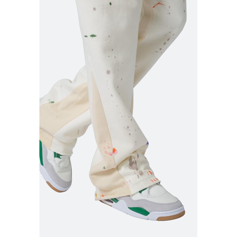 mnml Men's Contrast Bootcut Sweatpants, Off White