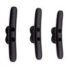 Rustic Weathered Black Cast Iron Boat Cleat Wall Hooks, Nautical